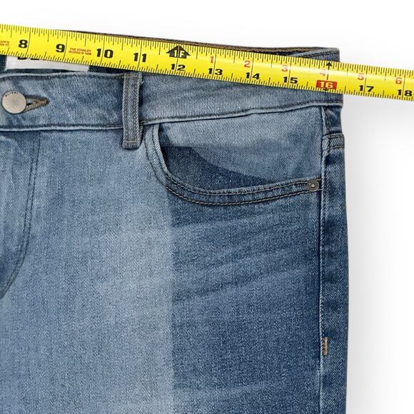 DL1961 Mara Instasculpt Straight Ankle Jeans Womens 30 Brookside Two Tone Frayed - Picture 11 of 13